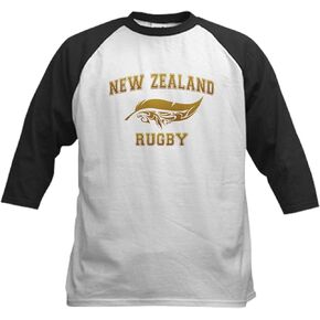 CafePress New Zealand Rugby Maori Sunset Baseball Jersey Kids Cotton Baseball Jersey, 3/4 Raglan Sleeve Shirt in Saudi Arabia