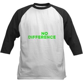 CafePress No Difference Vegan Vegetarian Veg Baseball Jersey Kids Cotton Baseball Jersey, 3/4 Raglan Sleeve Shirt in Saudi Arabia