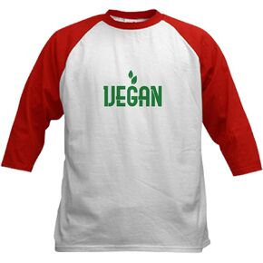 CafePress Vegan Rock Vegetarian Veganism WEL Baseball Jersey Kids Cotton Baseball Jersey, 3/4 Raglan Sleeve Shirt in Saudi Arabia