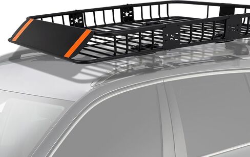 Roof Rack Basket - 64"x39"x6" Cargo Carrier, 200LBS Heavy Duty, Versatile Design, Easy Installation, Black Car Top Luggage Holder for SUV, Truck, RV Camping Storage in Saudi Arabia