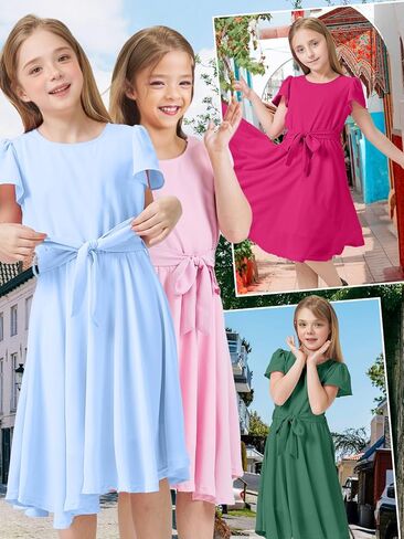 الفتيات الصيف صيف فستان بلا أكمام in Kuwait