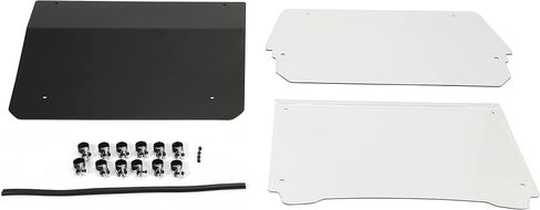 KUAFU Front+Rear Windshield and Roof Compatible with 2009-2021 Polaris RZR 170 Full Clear Flip Windscreen Hard Top Roof in Saudi Arabia
