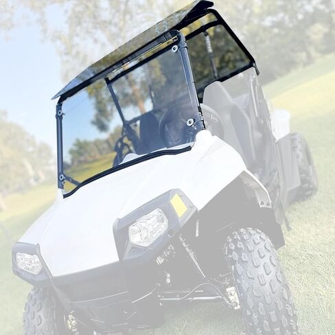 KUAFU Front+Rear Windshield and Roof Compatible with 2009-2021 Polaris RZR 170 Full Clear Flip Windscreen Hard Top Roof in Saudi Arabia
