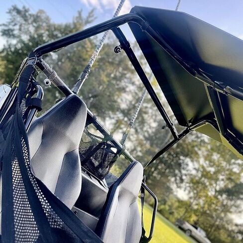 KUAFU Front+Rear Windshield and Roof Compatible with 2009-2021 Polaris RZR 170 Full Clear Flip Windscreen Hard Top Roof in Saudi Arabia