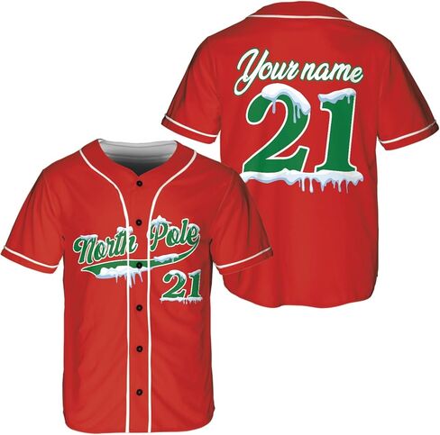 ThuhaTree Store Personalized Merry Christmas Baseball Jersey XS-5XL, Men's Multi-Color in Saudi Arabia