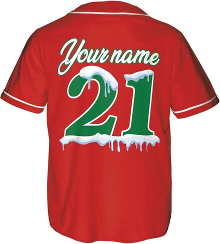 ThuhaTree Store Personalized Merry Christmas Baseball Jersey XS-5XL, Men's Multi-Color in Saudi Arabia