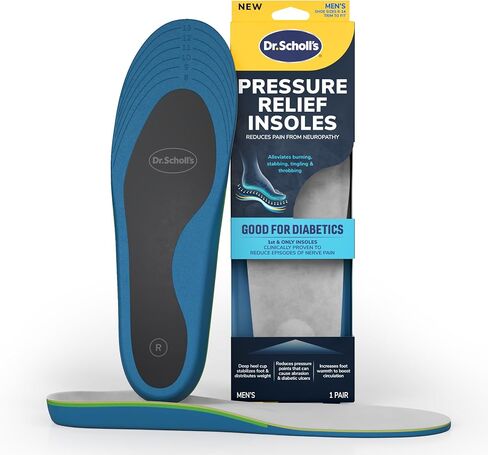 Dr. Scholl’s Pressure Relief Insoles - The Only Proven Insole to Reduce Episodes of Nerve Pain, Neuropathy Pain Relief for Feet, Good for Diabetics, Reduces Foot Pressure, Shoe Inserts Men Size 8-14 in Saudi Arabia