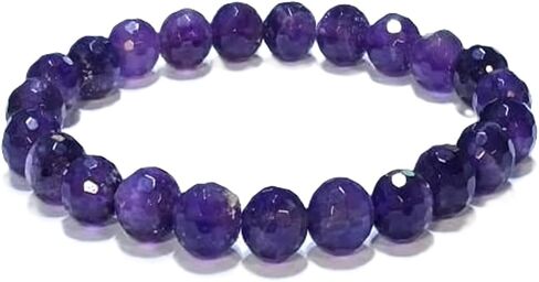Natural Amethyst Stone Bracelet, Handmade, With Gift Box, Crafted from quality amethyst crystals in Saudi Arabia