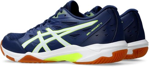 ASICS Men's GEL-ROCKET 11 Volleyball Shoes, 10.5, PEACOAT/SHOCKING ORANGE in Saudi Arabia
