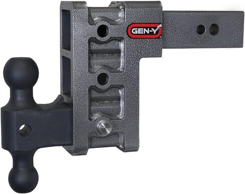 Gen-y Hitch 6 بوصة عقبة قطرة مع حامل مزدوج الكرة مقابل 2.5 بوصة المتلقي-3 مواقع قابلة للتعديل ، 32000 رطل السحب in Saudi Arabia