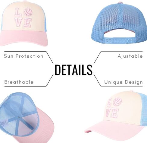 InnoBeta Volleyball Gifts for Teens Girls Hat Cap, Funny Adjustable Embroidered Trucker Hat for Lovers, Team, Players on Senior Night, Birthday, Mother's Day, Christmas in Saudi Arabia