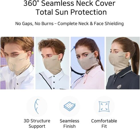 Face Mask for Sun Protection Facefit - UPF 50+ Sun Protection Mask for Adults, Cooling Neck Gaiter, UV Face Cover in Saudi Arabia