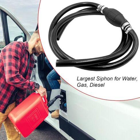 مجموعة خط وقود السيارات ، 5/16 "8MM 3FT خرطوم الوقود مع لمبة مضخة التمهيدي ، وملحقات خرطوم السيارات المضفرة من النايلون ، Universal for SUV Truck Outboard Motor in Kuwait
