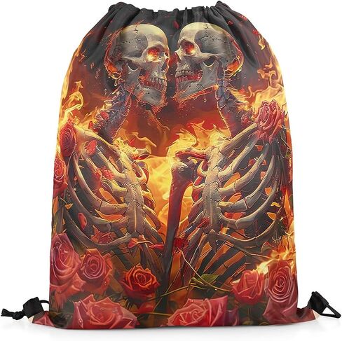 Manfei Autumn Harvest Drawstring Backpack Gym Bag,Happy Fall Grid Truck Cinch Bag,Farmhouse Style Pumpkins Foldable Draw String Back Bag Sports Bag in Saudi Arabia