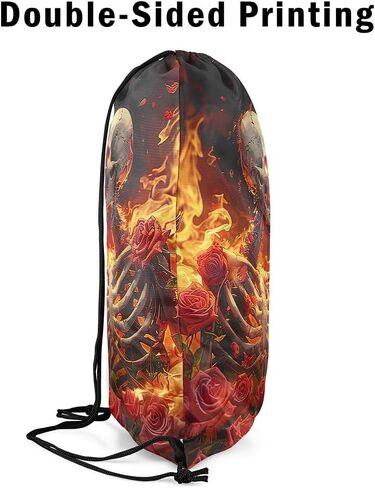 Manfei Autumn Harvest Drawstring Backpack Gym Bag,Happy Fall Grid Truck Cinch Bag,Farmhouse Style Pumpkins Foldable Draw String Back Bag Sports Bag in Saudi Arabia
