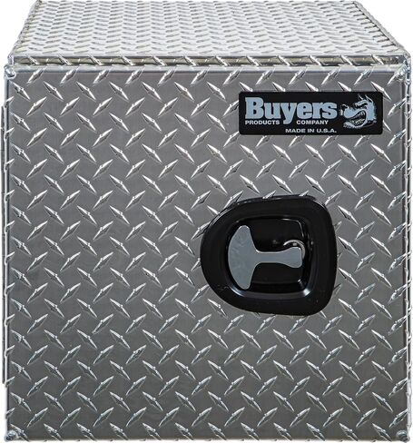 Buyers Products 1705203 Aluminum Underbody Truck Box, 18 x 18 x 30 Inch, Silver Diamond Tread Truck Tool Box W/ Locking Barn Door Closure, Made in the USA, Vehicle Tool Box for Storage & Organization in Saudi Arabia
