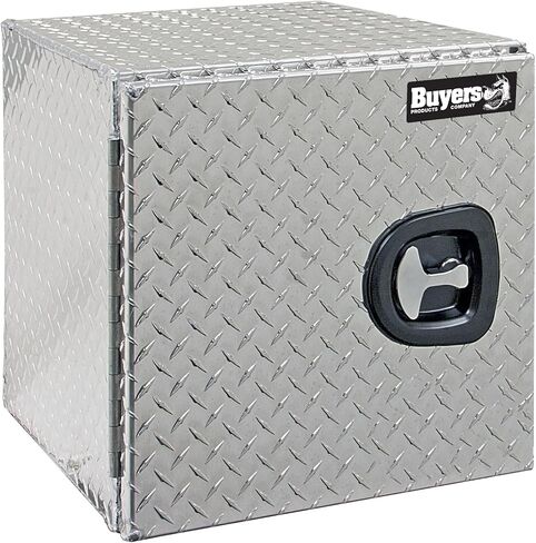 Buyers Products 1705203 Aluminum Underbody Truck Box, 18 x 18 x 30 Inch, Silver Diamond Tread Truck Tool Box W/ Locking Barn Door Closure, Made in the USA, Vehicle Tool Box for Storage & Organization in Saudi Arabia