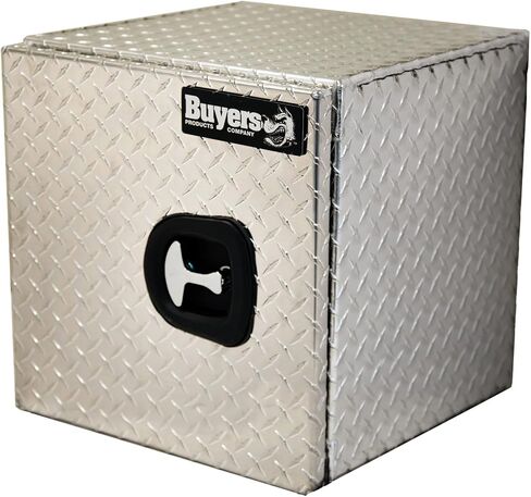 Buyers Products 1705203 Aluminum Underbody Truck Box, 18 x 18 x 30 Inch, Silver Diamond Tread Truck Tool Box W/ Locking Barn Door Closure, Made in the USA, Vehicle Tool Box for Storage & Organization in Saudi Arabia