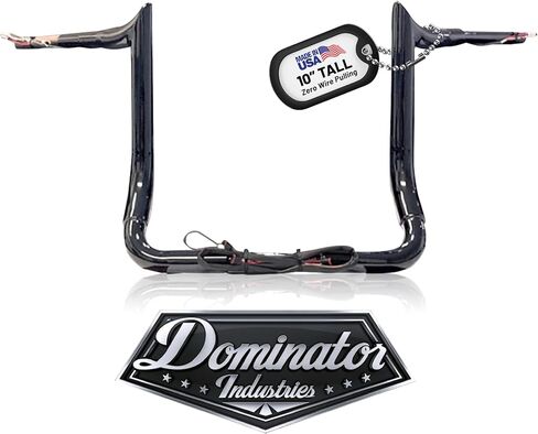 بنسبة 100 ٪ في Ready Dominator Industries Big Daddy 1 ½ "Meathook Ape Hoosers ، مقود متوافق مع 2024 شارع Glide ، سحب الأسلاك الصفرية ، لمعان الأسود ، 10" in Saudi Arabia