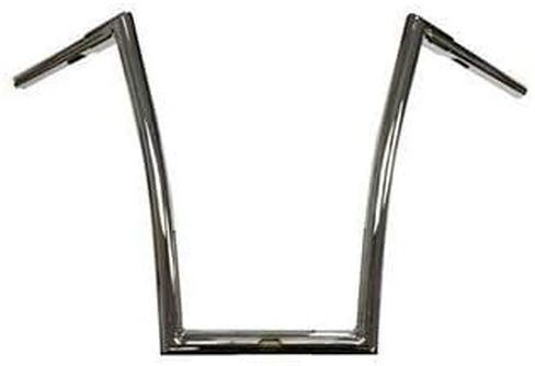 Dominator Industries Ape Hangers Motorcycle Handlebars - High Rise Mini Fat Bars for Road King, Iron, Outlaw, Universal Cruiser, Bagger Kits, Tracker, Trail, Racing Bikes, Stingray Parts, Chrome, 14" in Saudi Arabia