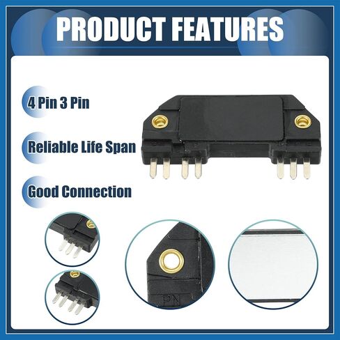 Ignition Control Module, Inner Ignition Module Control Unit No.1977958 for GMC Sonoma V6 2.8L 91-93 for GMC S15 Jimmy V6 2.8L 83-89 ABS Black, 1 Pc Item Replacement in Saudi Arabia