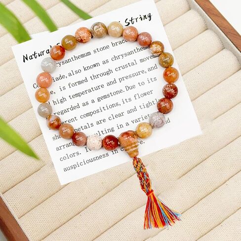 Natural Coral Jade Bracelets for Women 8mm, Gift Box Packaging Bead Bracelet, Can Be Used As Crystal Healing, Meditation, or As a Gift for Family and Friends in Saudi Arabia