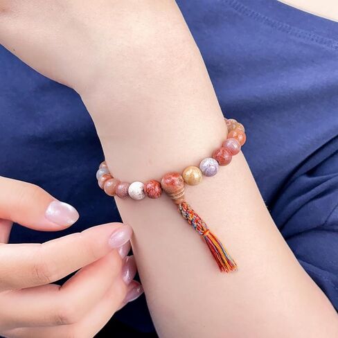 Natural Coral Jade Bracelets for Women 8mm, Gift Box Packaging Bead Bracelet, Can Be Used As Crystal Healing, Meditation, or As a Gift for Family and Friends in Saudi Arabia