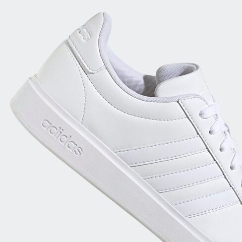 حذاء رياضي رجالي من adidas Grand Court 2.0، أبيض/أخضر جامعي/أصفر عملي، 8 in Saudi Arabia