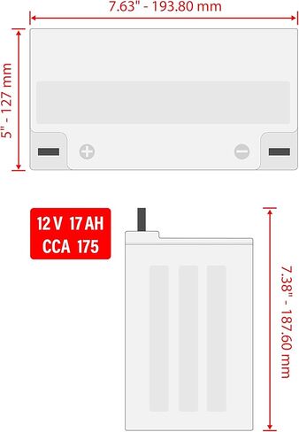 Caltric AGM Battery Compatible with John Deere D100 D105 D110 D120 D125 D130 D140 D150 D160 D170 in Saudi Arabia