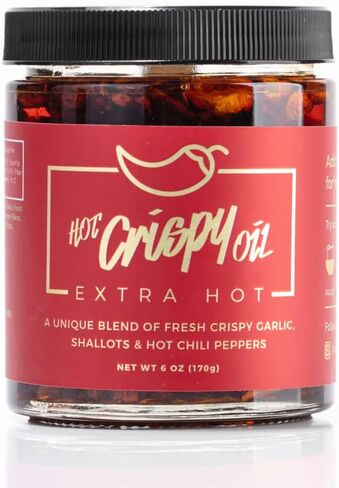 Hot Crispy Oil, An all natural unique blend of fresh fried shallots, fresh garlic and a proprietary blend of three different chili peppers. Highly addictive. in Saudi Arabia
