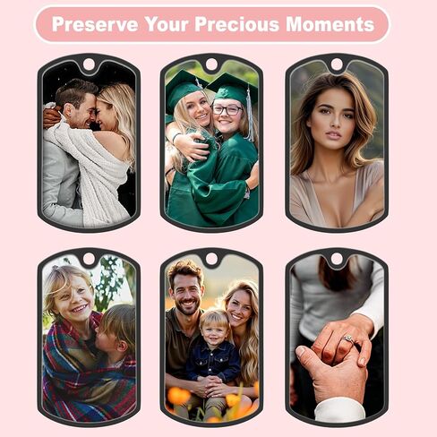 الفولاذ المقاوم للصدأ صورة بصمات الأصابع البيضاوية محفورة مخصصة الكلب العلامة سلسلة مفتاح/قلادة سلسلة الكرة 24 " in Saudi Arabia