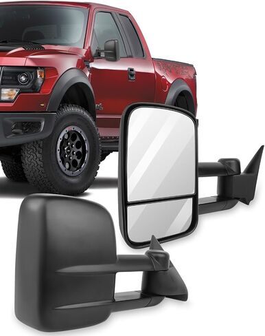 ECCPP Towing Mirrors Tow Mirrors with 1988-1998 for Chevy/for GMC Silverado/Sierra 1500 2500 3500 Pickup Manual Adjusted No Heated No Turn Signal Black Housing Pickup Truck Mirrors in Kuwait