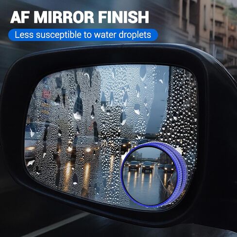 2PCS Blind Spot Mirror for Cars, Round HD Glass Car Blind Spot Mirror with Suction Cup, Convex 360° Wide Angle Side Rear View Mirrors, Adjustable Reusable Mini Rear View Mirrors (Red) in Saudi Arabia