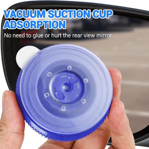 2PCS Blind Spot Mirror for Cars, Round HD Glass Car Blind Spot Mirror with Suction Cup, Convex 360° Wide Angle Side Rear View Mirrors, Adjustable Reusable Mini Rear View Mirrors (Red) in Saudi Arabia