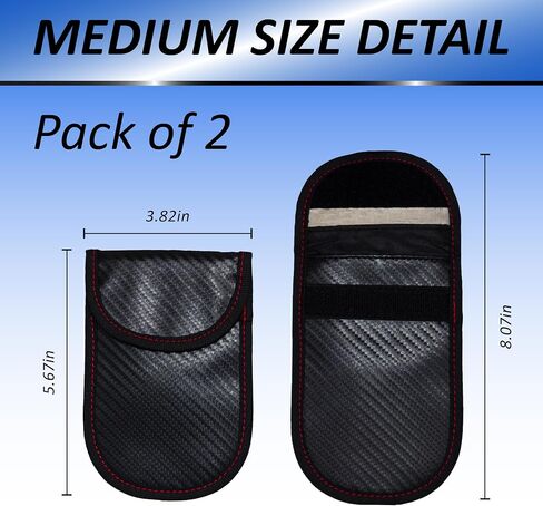 2 Pcs Faraday Bag for Car Keys, Car Accessories RFID Signal Blocking Pouch in Saudi Arabia