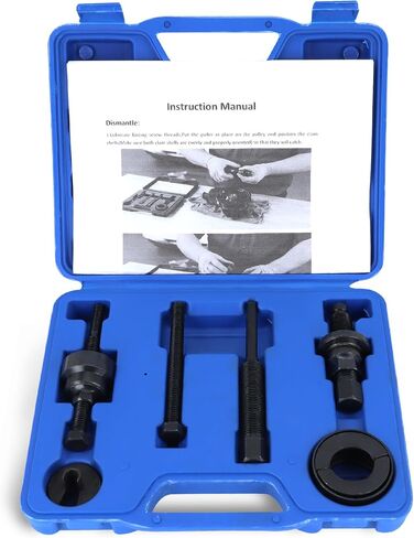 Power Steering Pump Pulley Removal Tool Power Steering Pulley Puller Installer Tool Set Compatible with Ford GM VW and Chrysler Blue in Saudi Arabia