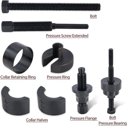 Power Steering Pump Pulley Removal Tool Power Steering Pulley Puller Installer Tool Set Compatible with Ford GM VW and Chrysler Blue in Saudi Arabia