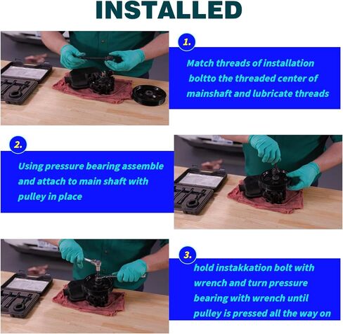 Power Steering Pump Pulley Removal Tool Power Steering Pulley Puller Installer Tool Set Compatible with Ford GM VW and Chrysler Blue in Saudi Arabia