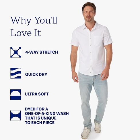 Fair Harbor The Saltaire Shirt –– Men's Everyday Collared Shirt –– Ultrasoft, Comfortable Business Casual Shirt in Saudi Arabia