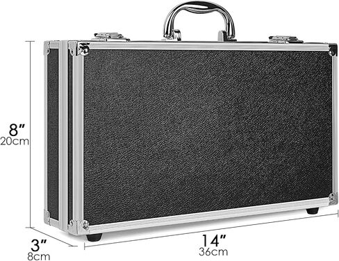 Audio Equipment Microphone Portable Case, with a sturdy aluminum alloy structure, suitable for storing and transporting audio equipment, wireless microphone systems, and camera gear (Silver) in Saudi Arabia