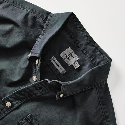 Huckberry Flint و Tinder Men's Classic Oxford Button Down-Sleeve Long ، Flugr Attract-Dottion Down Down For Men in Kuwait