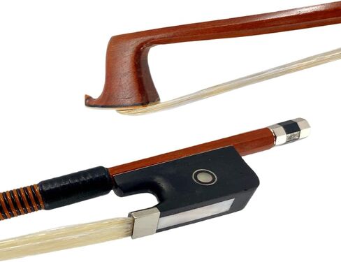 Braided Carbon Fiber Viola Bow 4/4 Ebony Frog with Natural Bow Hair Fleur de lis Inlay Well Balance Light in Kuwait