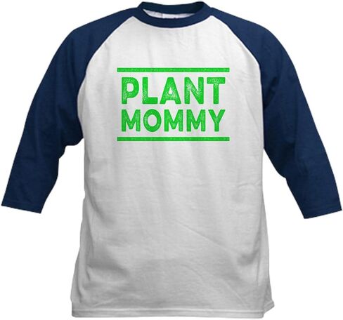 CafePress Plant Mommy Vegan Vegetarian Vegan Baseball Jersey Kids Cotton Baseball Jersey, 3/4 Raglan Sleeve Shirt in Saudi Arabia