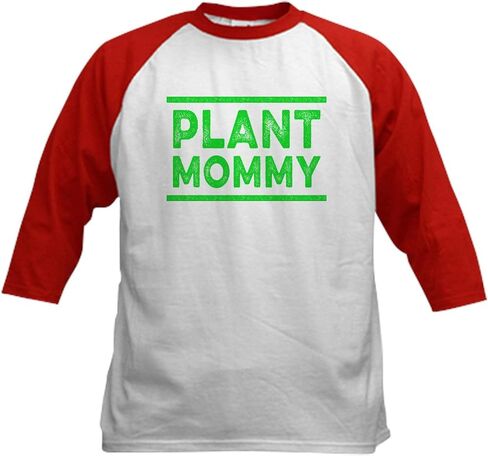 Cafepress Plant Mommy نباتي نباتي بيسبول جيرسي جيرسي القطن القطن ، 3/4 قميص الأكمام راجلان in Saudi Arabia