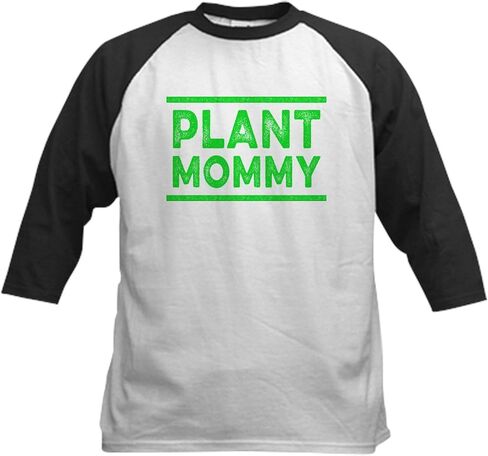 CafePress Plant Mommy Vegan Vegetarian Vegan Baseball Jersey Kids Cotton Baseball Jersey, 3/4 Raglan Sleeve Shirt in Saudi Arabia