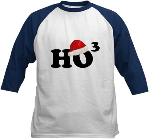 CafePress Ho Ho Kids Baseball Jersey Kids Cotton Baseball Jersey, 3/4 Raglan Sleeve Shirt in Saudi Arabia