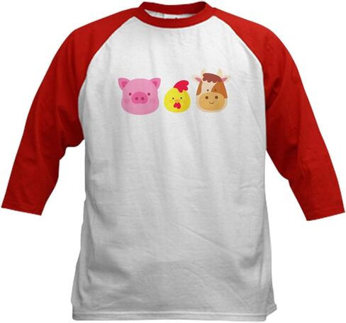 CafePress Friends Not Food Vegan Veganism an Baseball Jersey Kids Cotton Baseball Jersey, 3/4 Raglan Sleeve Shirt in Saudi Arabia