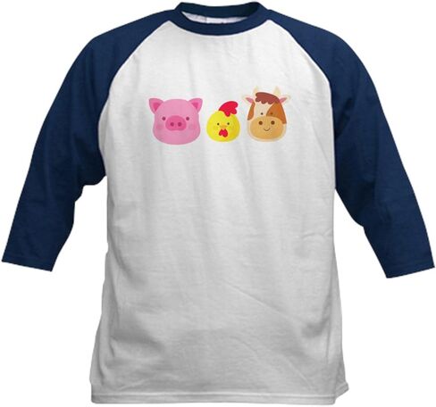 CafePress Friends Not Food Vegan Veganism an Baseball Jersey Kids Cotton Baseball Jersey, 3/4 Raglan Sleeve Shirt in Saudi Arabia