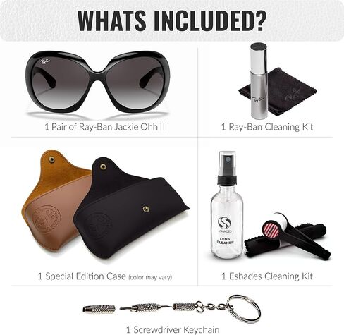 Ray-Ban RB4098 JACKIE OHH II Butterfly Shape Sunglasses with Official Eyewear Kit Bundle in Saudi Arabia