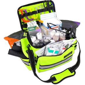 Lightning X Products Lightning X Mid-Sized First Responder EMT Bag | LXMB25 Fully Stocked w/ 240+ Aid, EMS & Trauma Supplies - Black in Kuwait